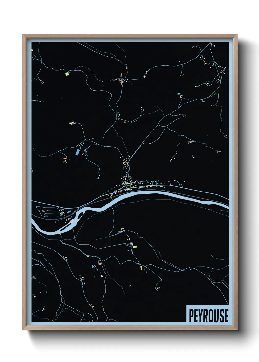 Une affiche de carte sur Peyrouse