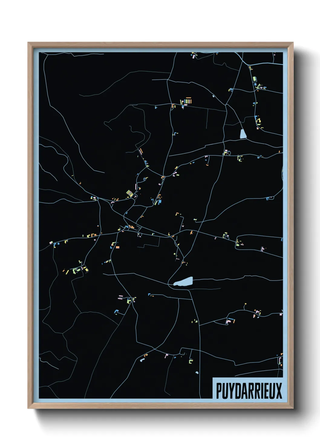 Une affiche de carte sur Puydarrieux