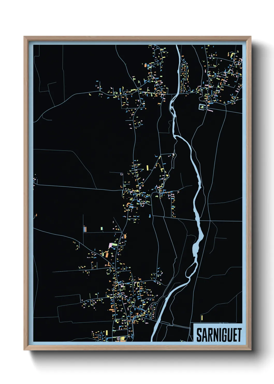Une affiche de carte sur Sarniguet