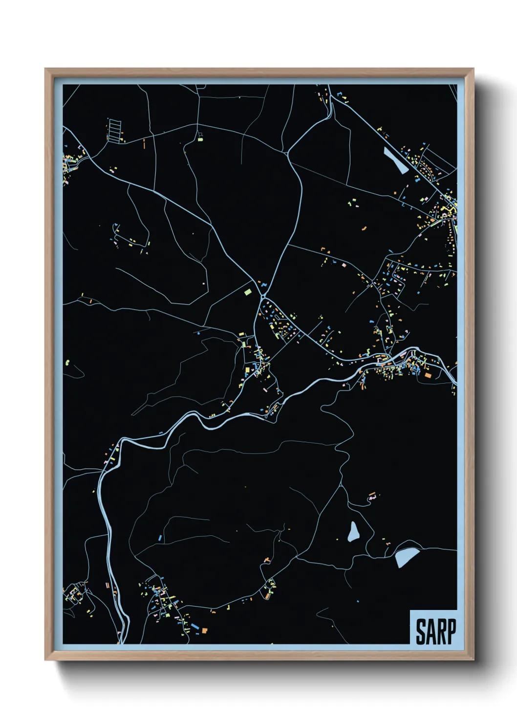 Une affiche de carte sur Sarp