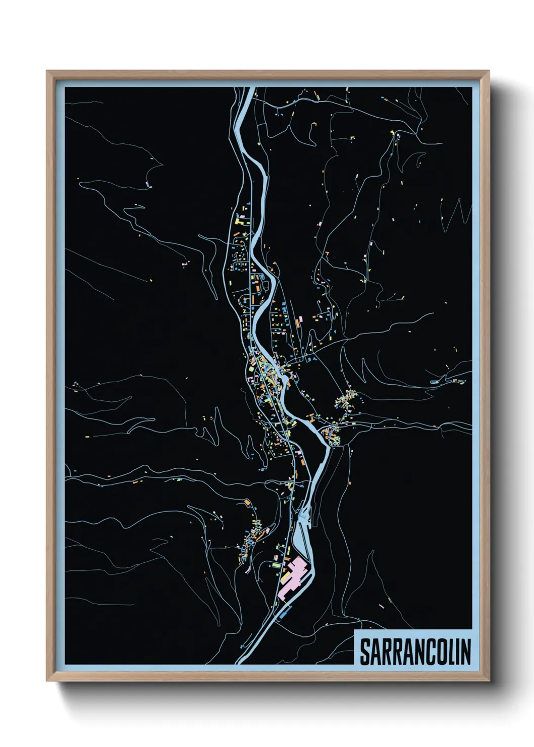 Une affiche de carte sur Sarrancolin