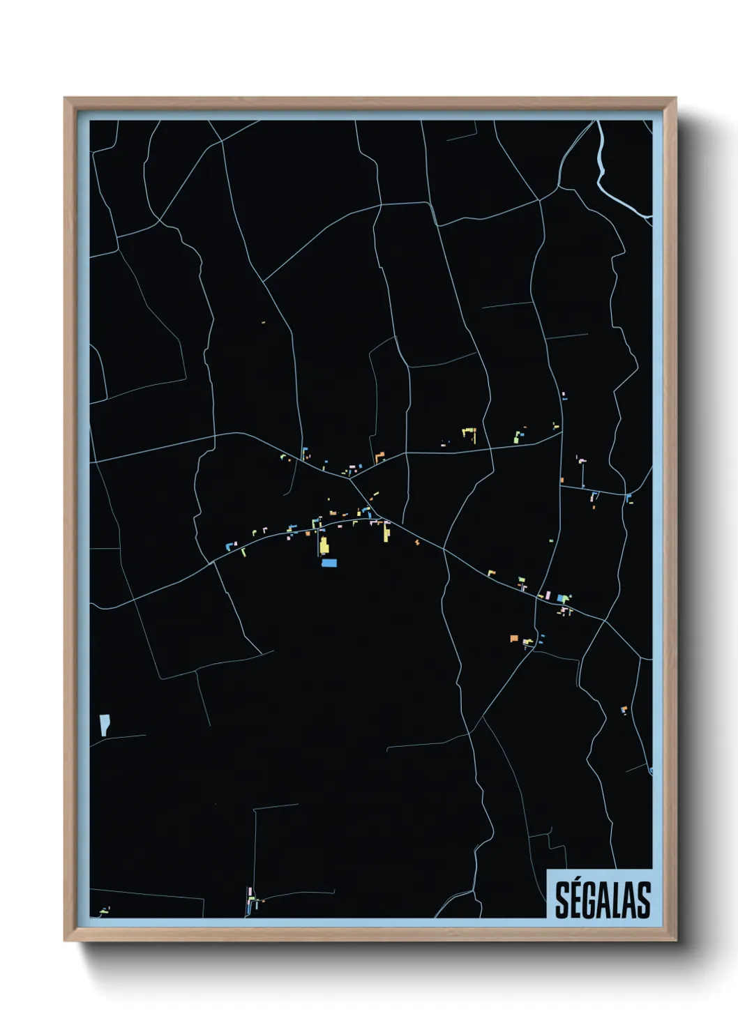 Une affiche de carte sur Ségalas