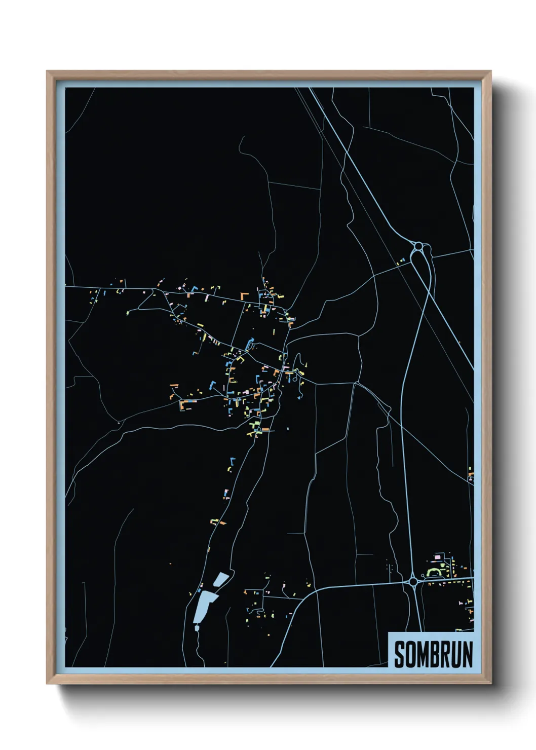 Une affiche de carte sur Sombrun