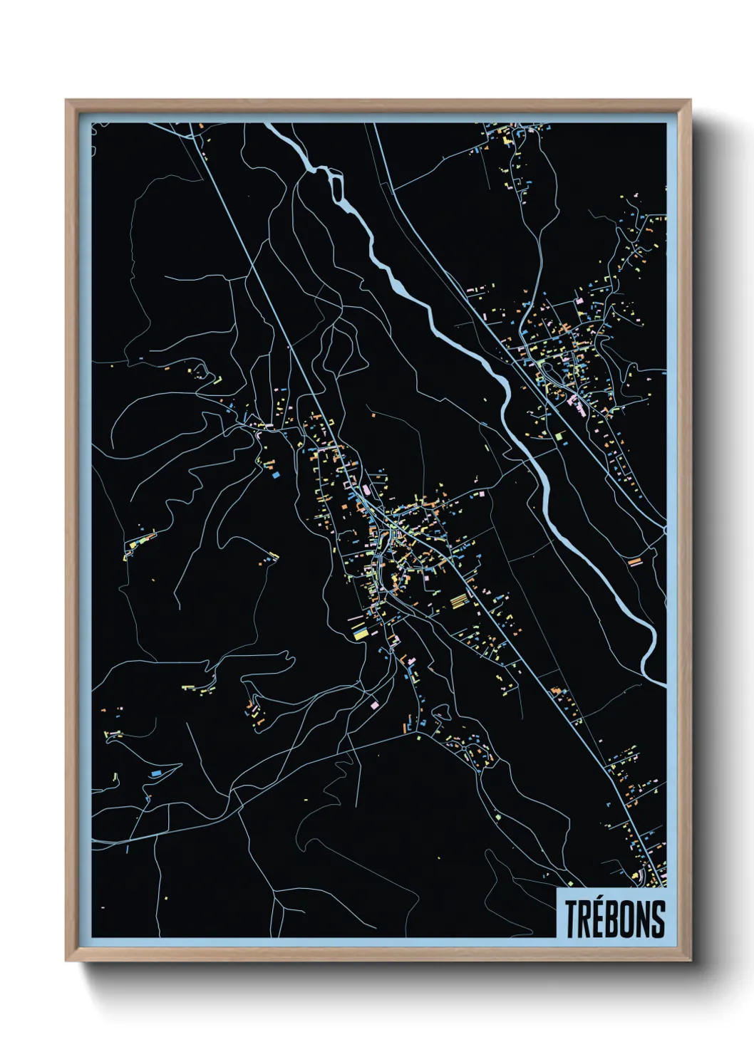 Une affiche de carte sur Trébons