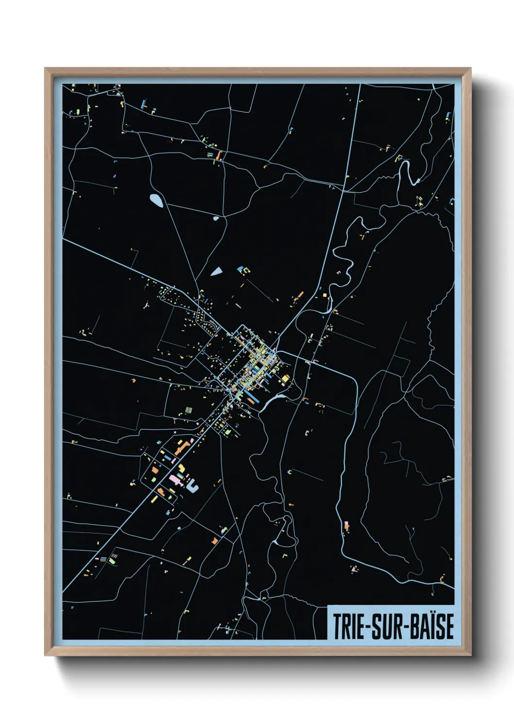 Une affiche de carte sur Trie-sur-Baïse