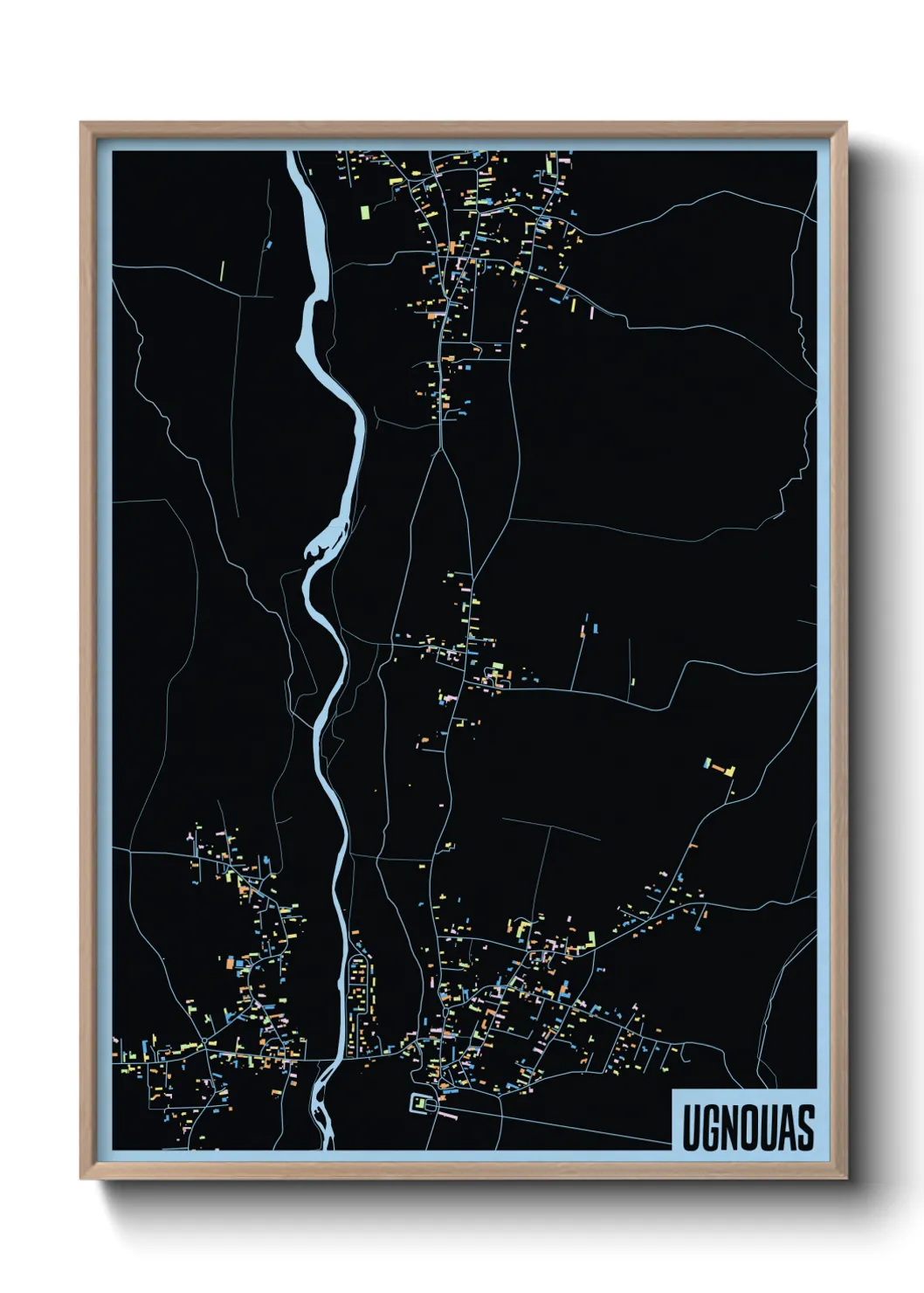 Une affiche de carte sur Ugnouas