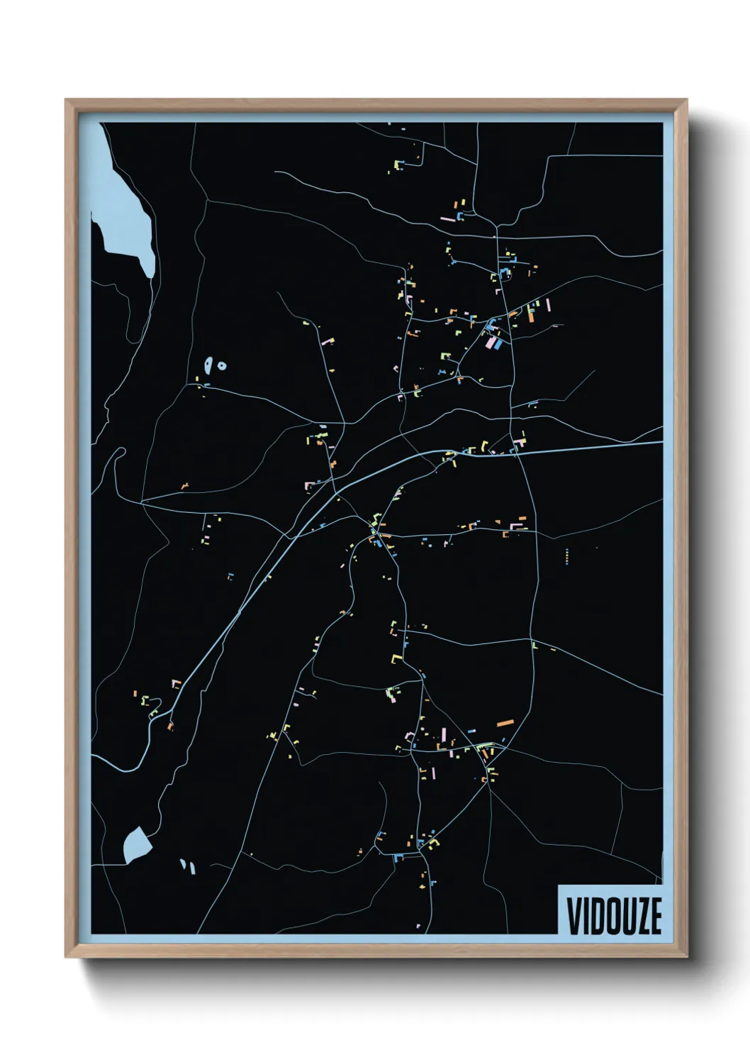 Une affiche de carte sur Vidouze