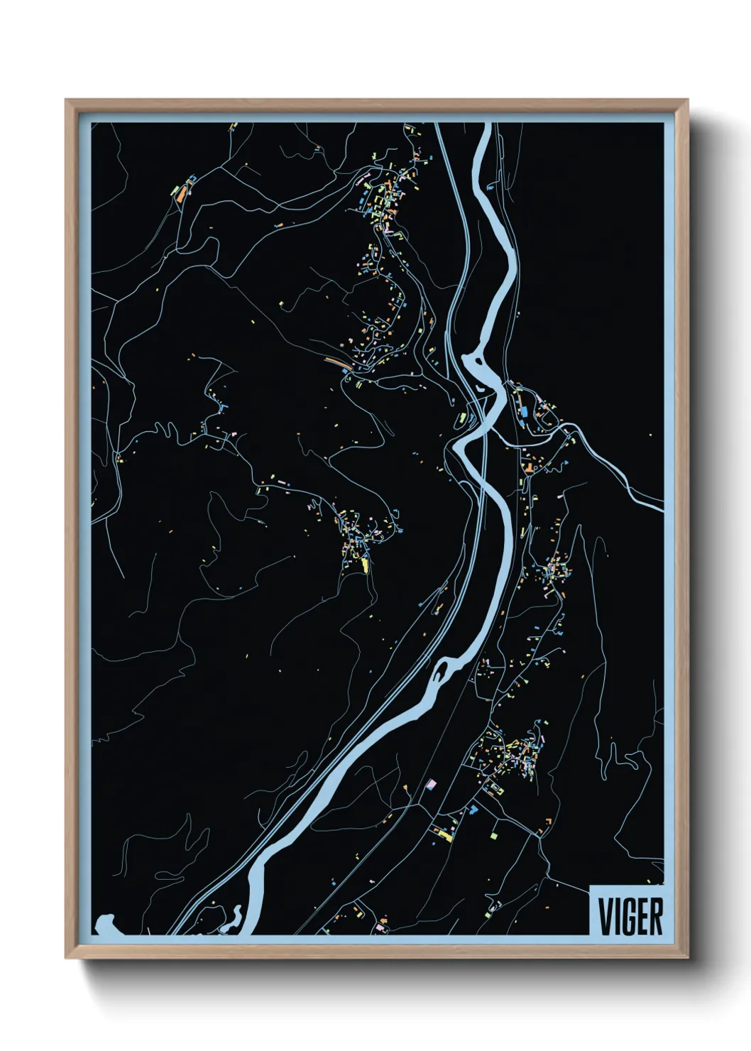 Une affiche de carte sur Viger