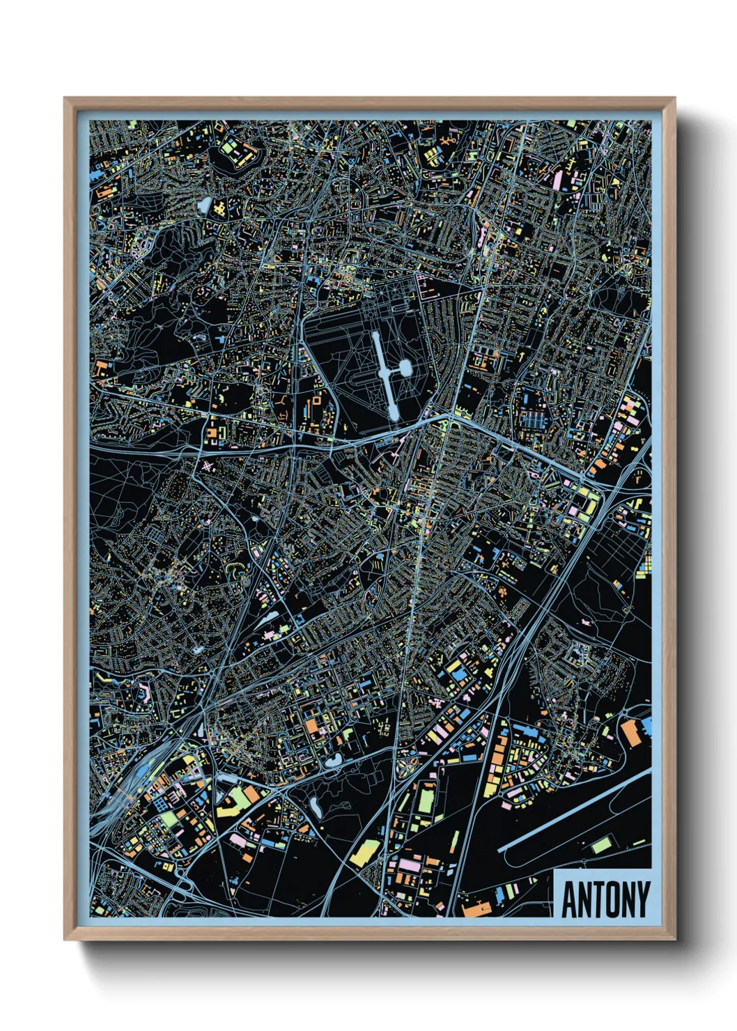 Une affiche de carte sur Antony