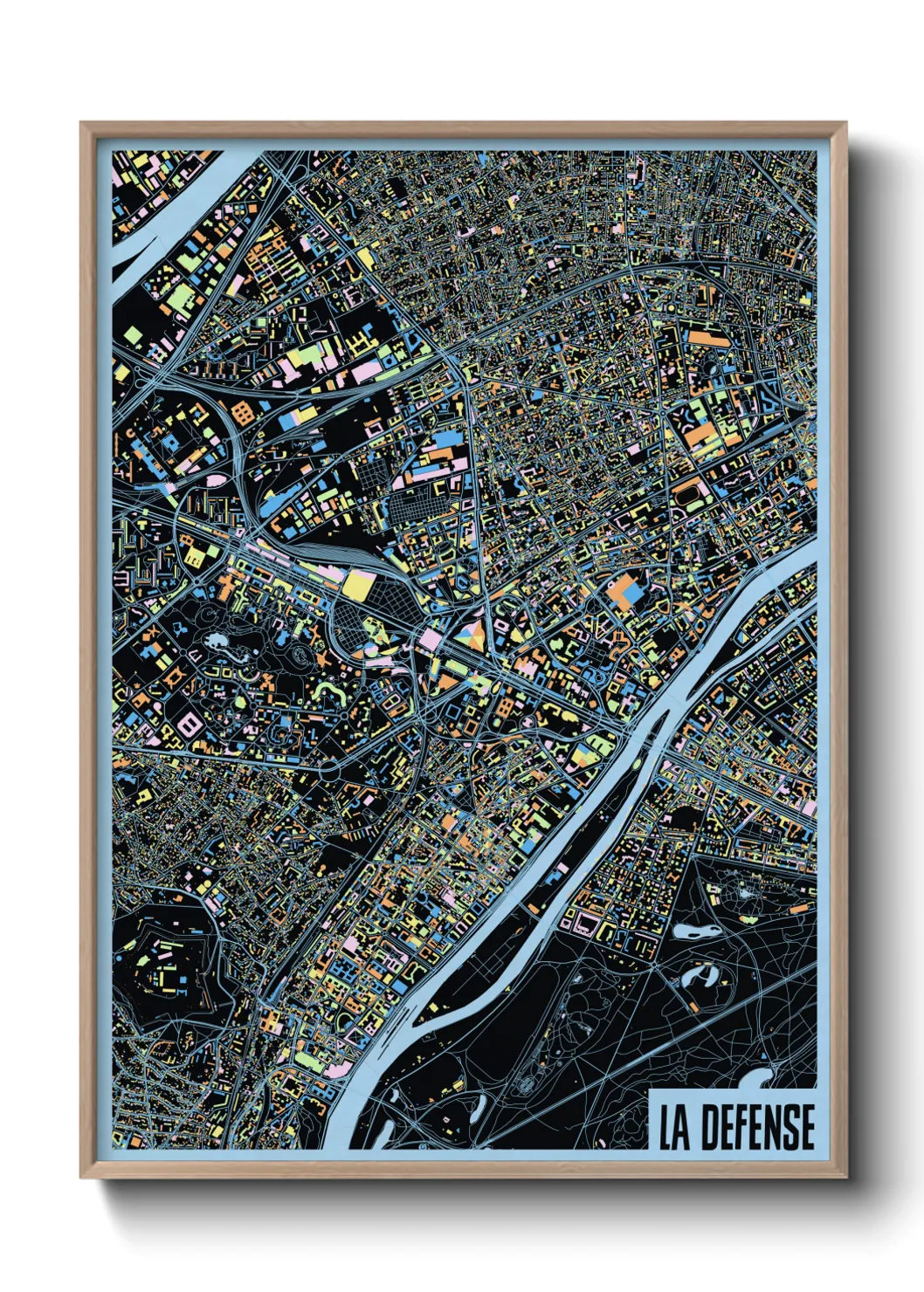 Une affiche de carte sur La Defense