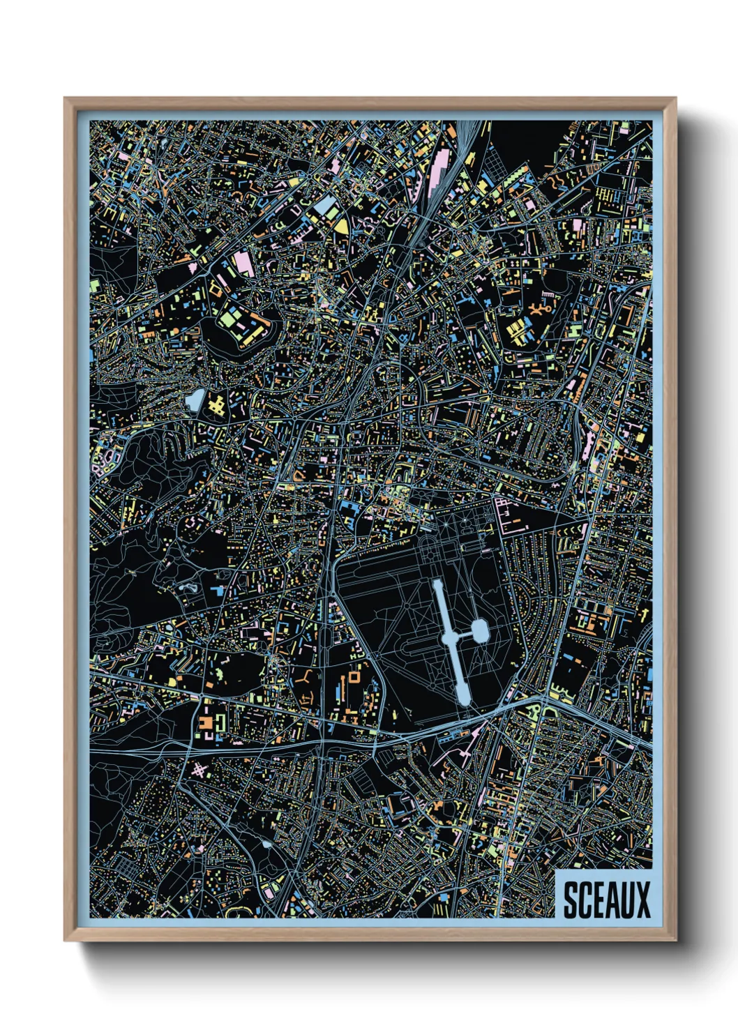 Une affiche de carte sur Sceaux