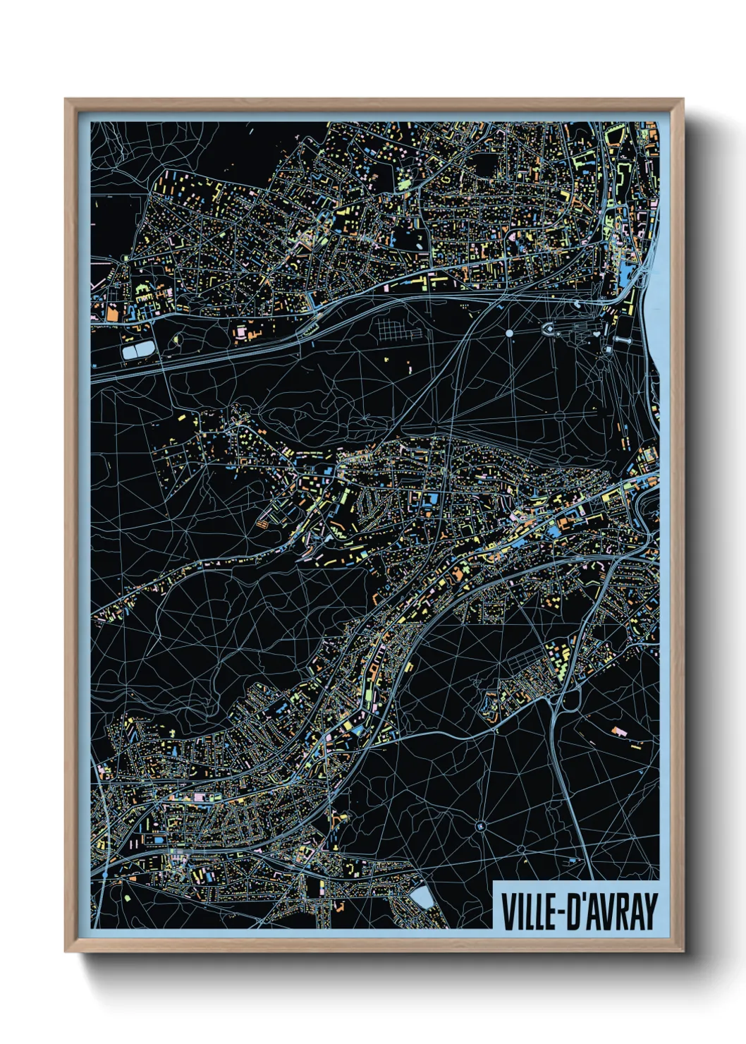 Une affiche de carte sur Ville-d'Avray