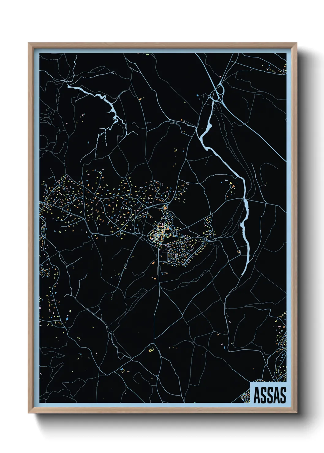 Une affiche de carte sur Assas