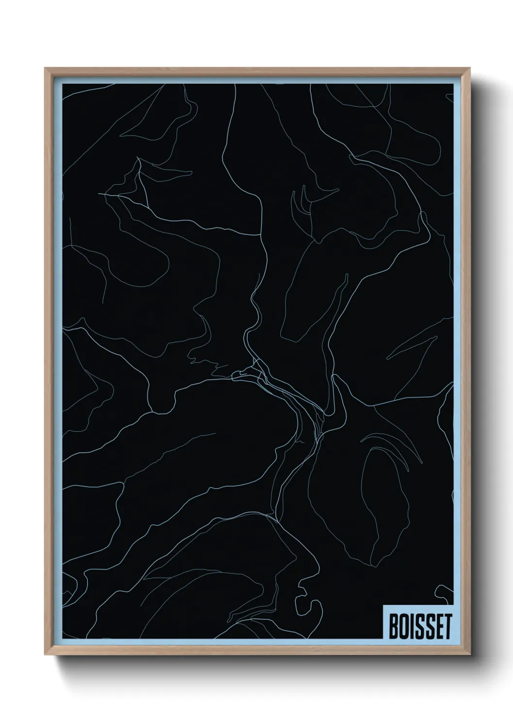 Une affiche de carte sur Boisset