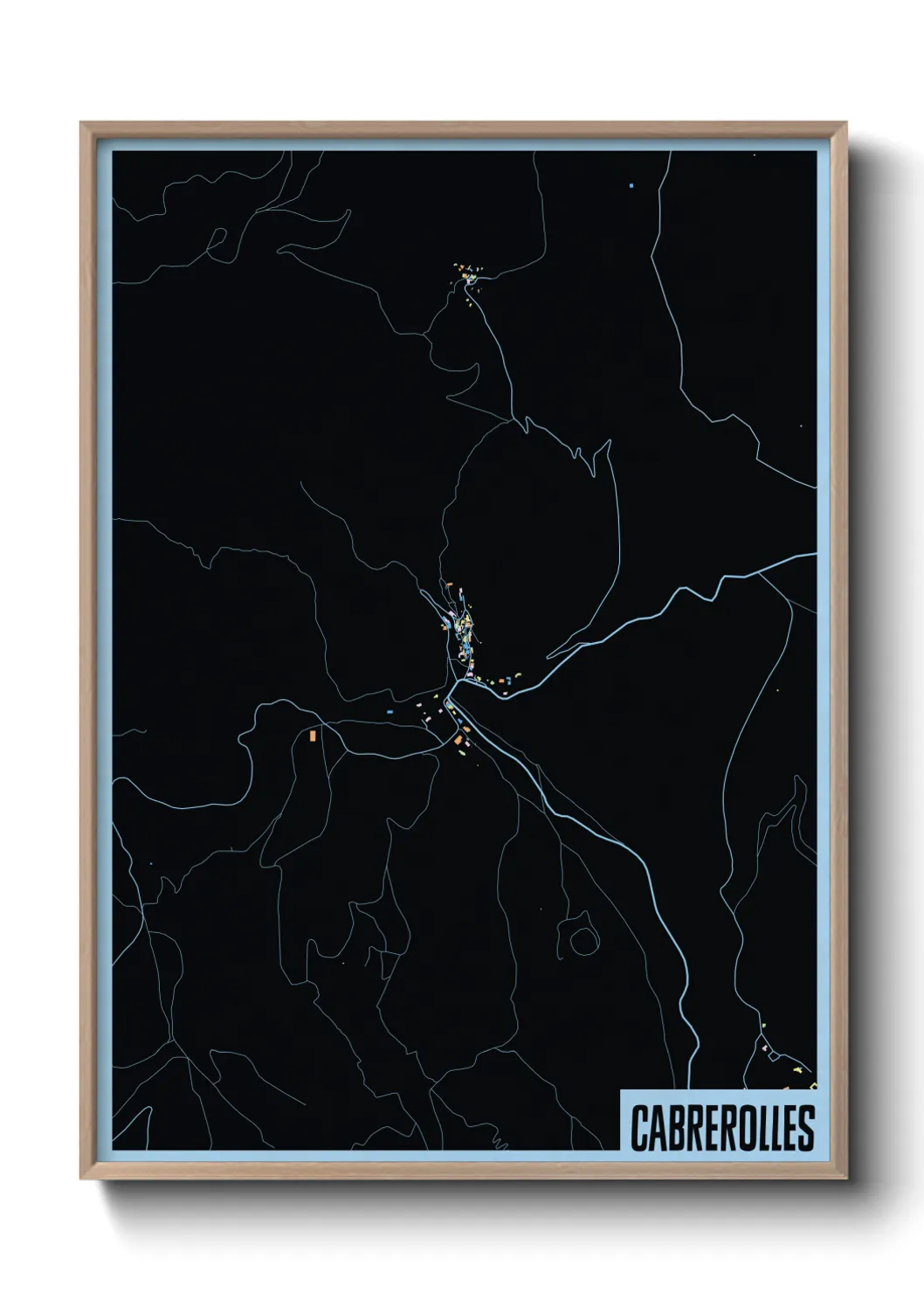 Une affiche de carte sur Cabrerolles