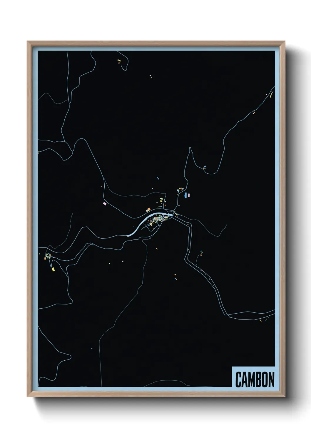 Une affiche de carte sur Cambon