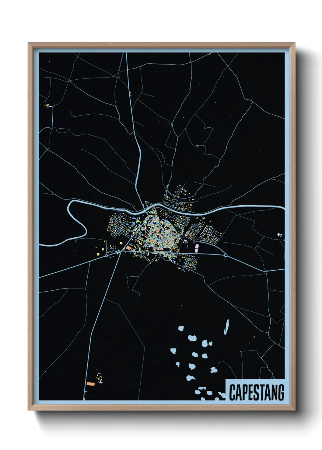 Une affiche de carte sur Capestang