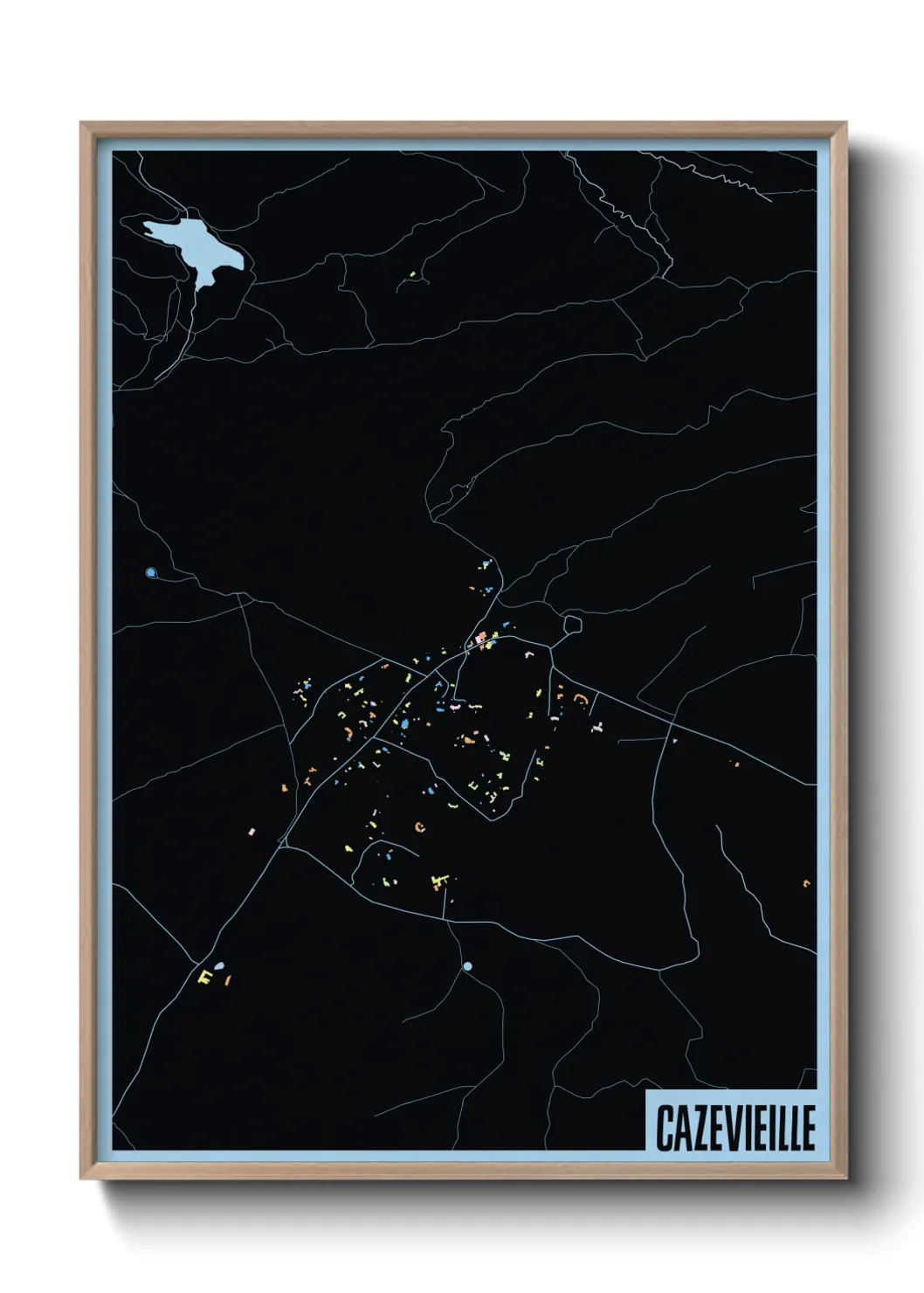 Une affiche de carte sur Cazevieille