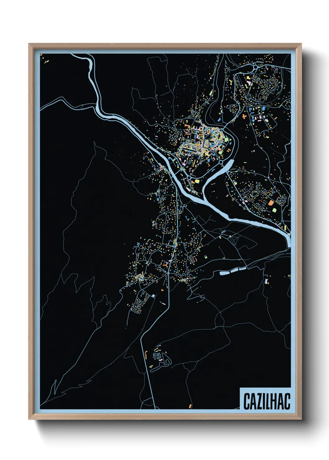 Une affiche de carte sur Cazilhac