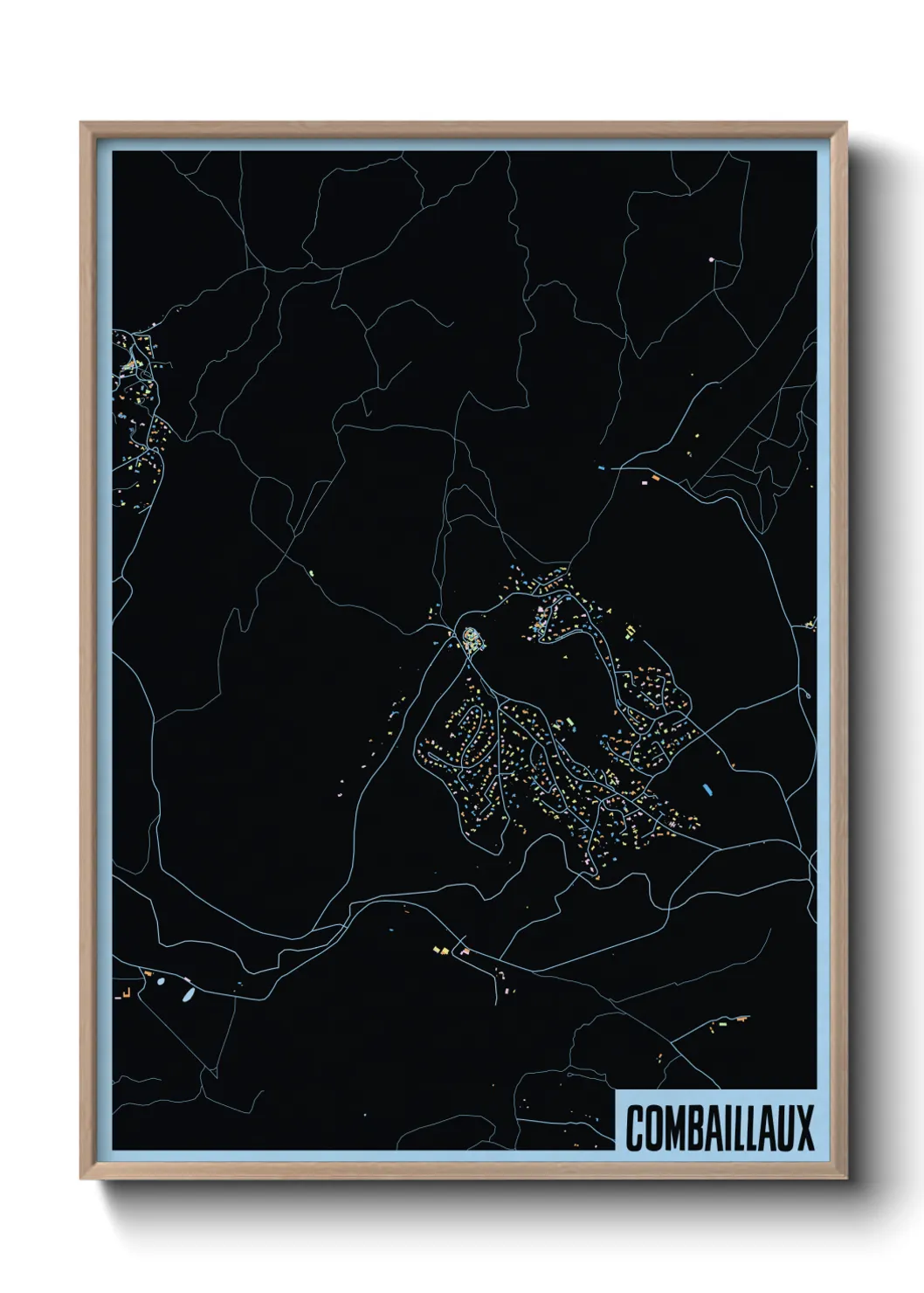 Une affiche de carte sur Combaillaux