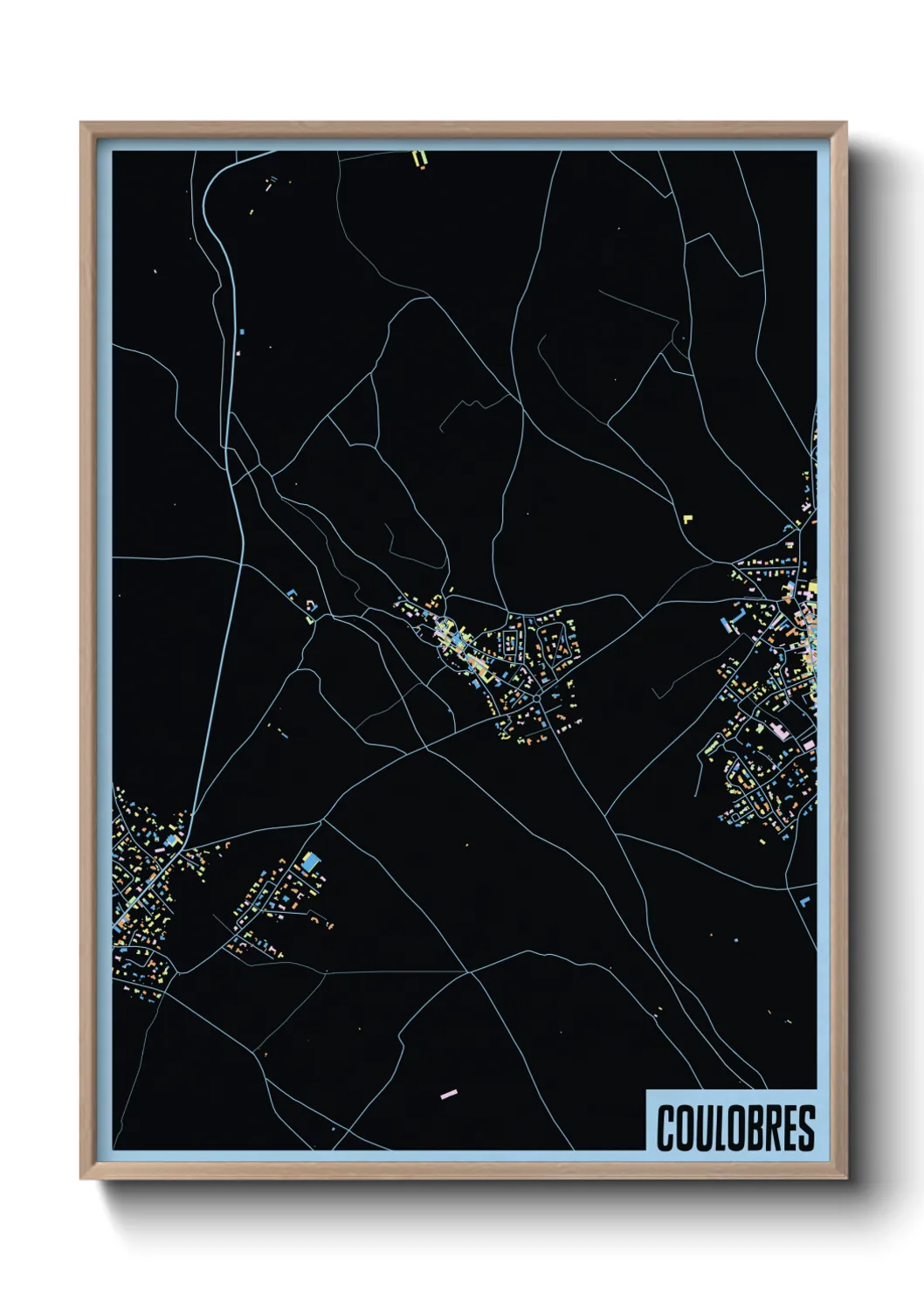 Une affiche de carte sur Coulobres