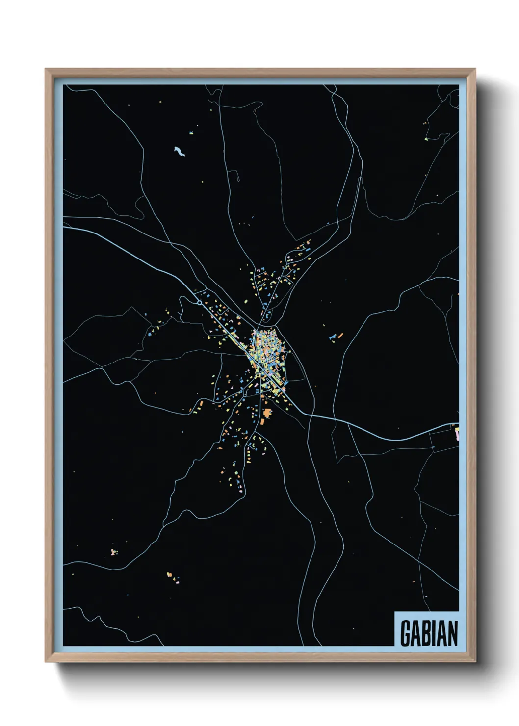 Une affiche de carte sur Gabian