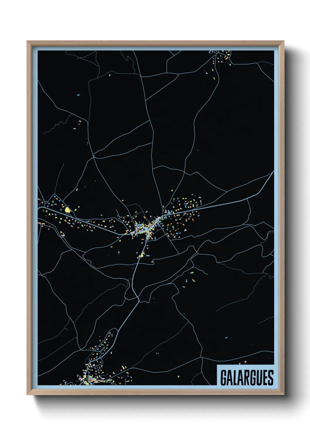 Une affiche de carte sur Galargues