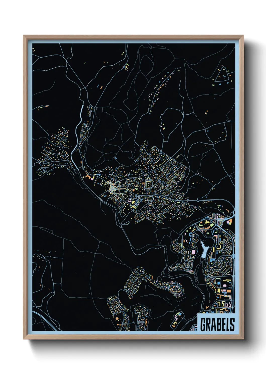 Une affiche de carte sur Grabels