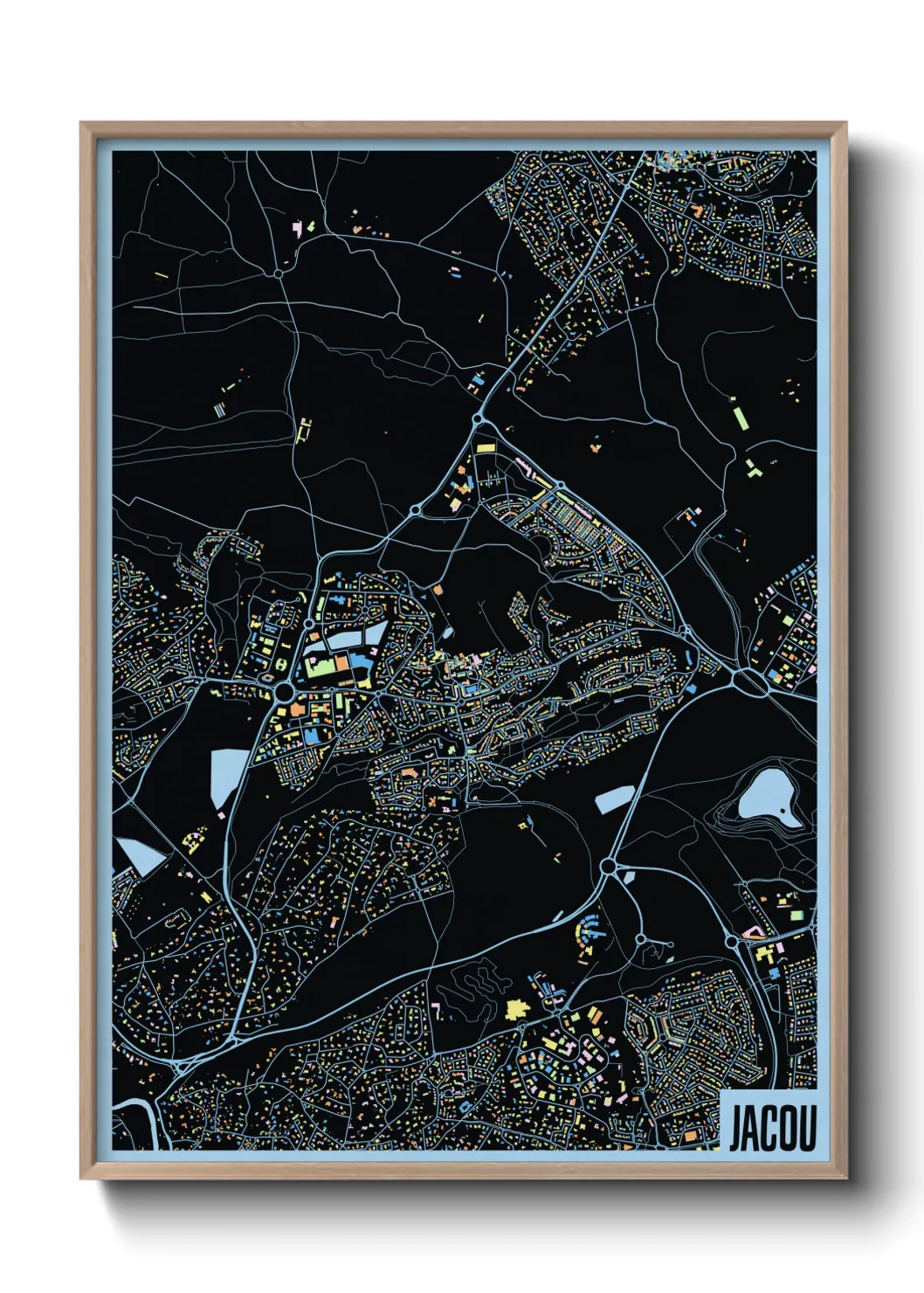 Une affiche de carte sur Jacou