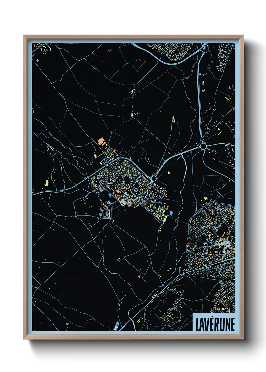 Une affiche de carte sur Lavérune