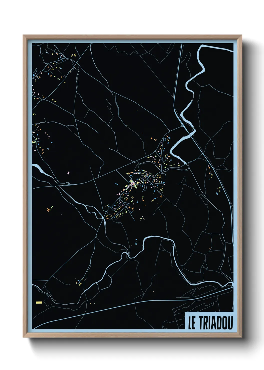 Une affiche de carte sur Le Triadou