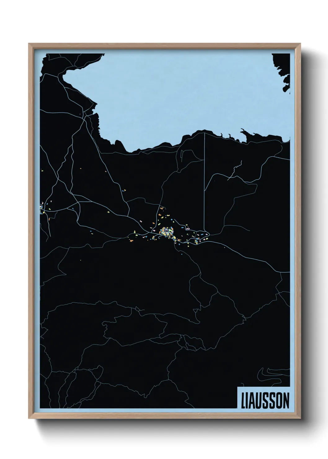 Une affiche de carte sur Liausson