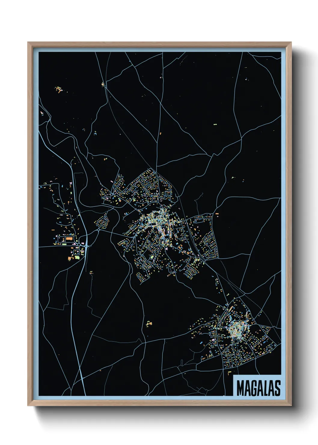 Une affiche de carte sur Magalas