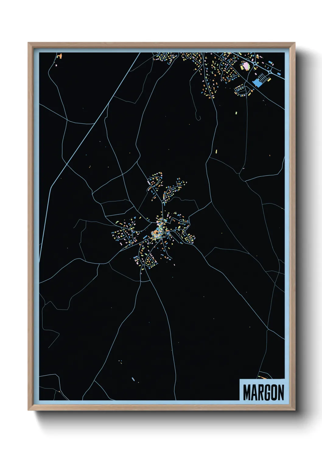 Une affiche de carte sur Margon