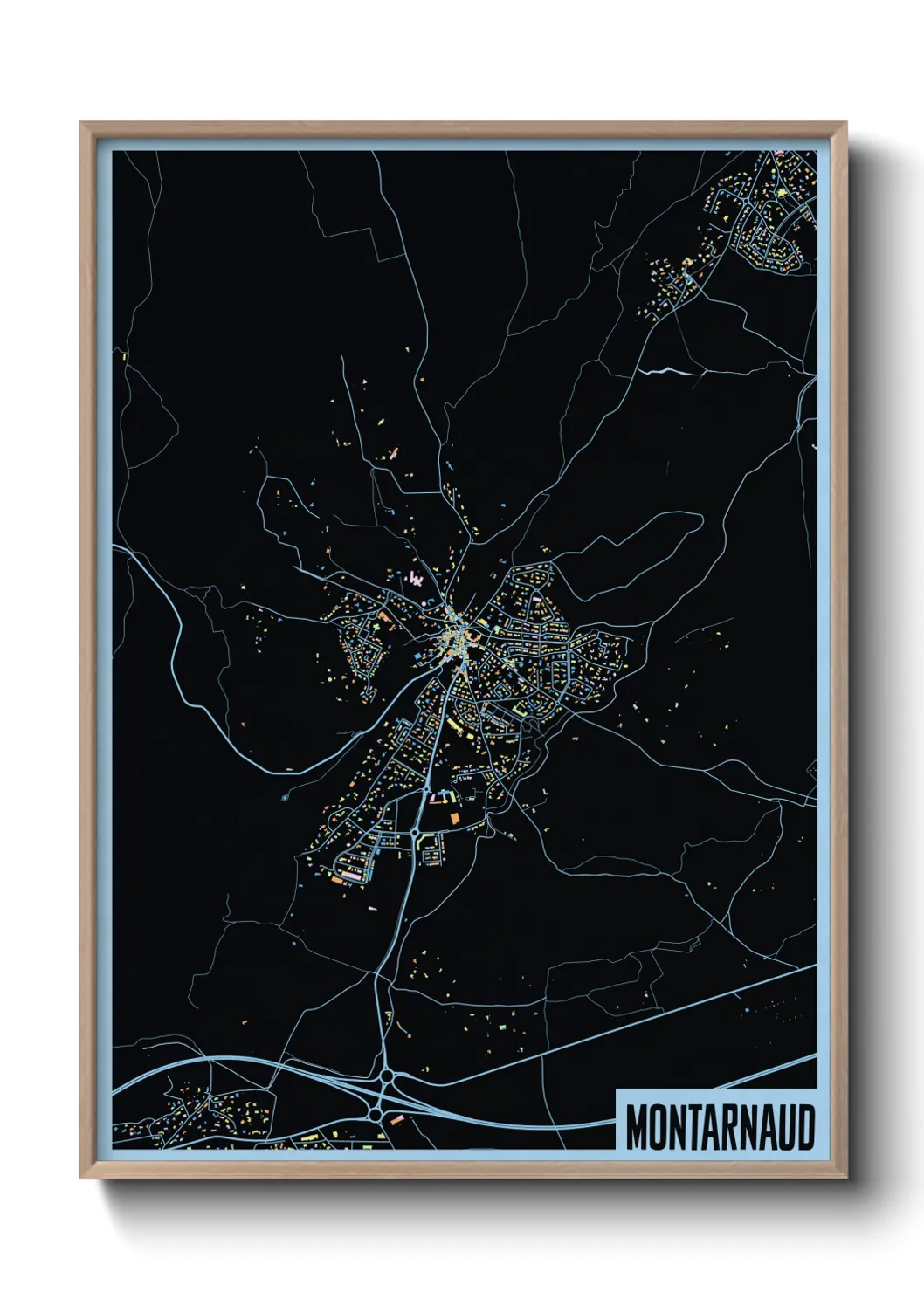 Une affiche de carte sur Montarnaud