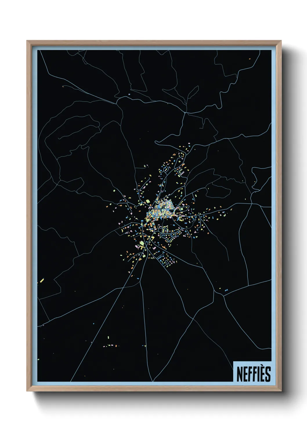 Une affiche de carte sur Neffiès