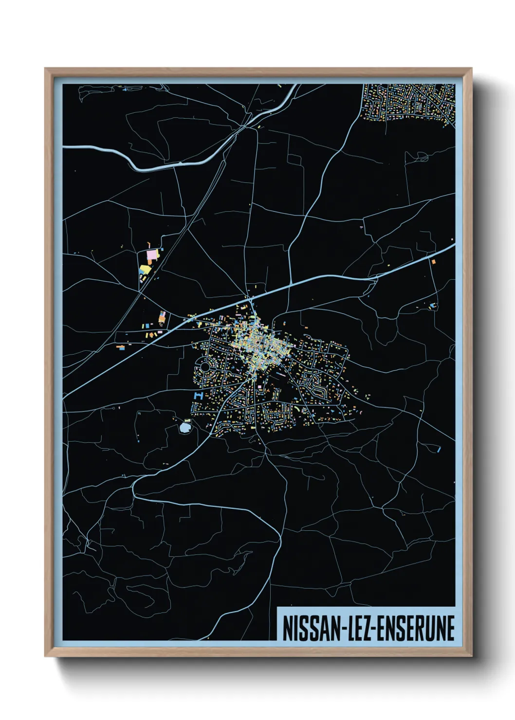 Une affiche de carte sur Nissan-lez-Enserune