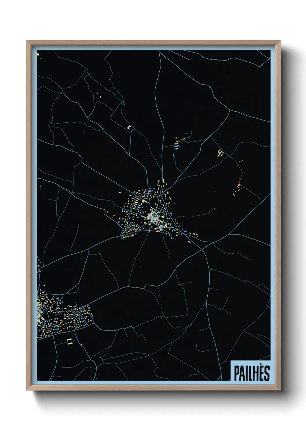 Une affiche de carte sur Pailhès