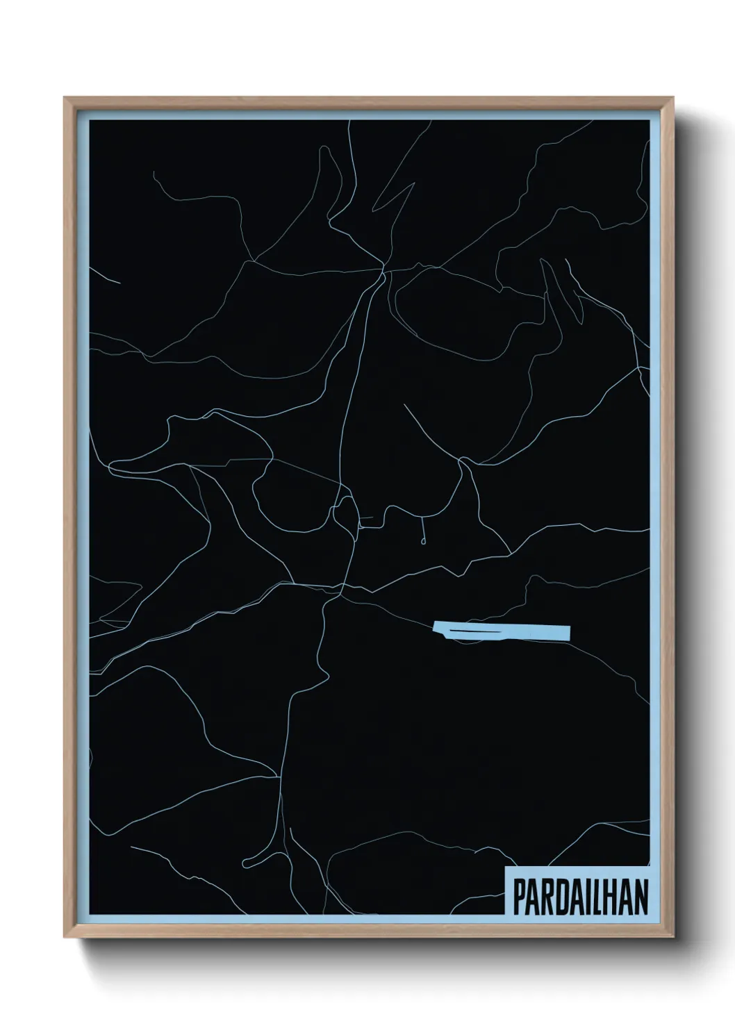 Une affiche de carte sur Pardailhan