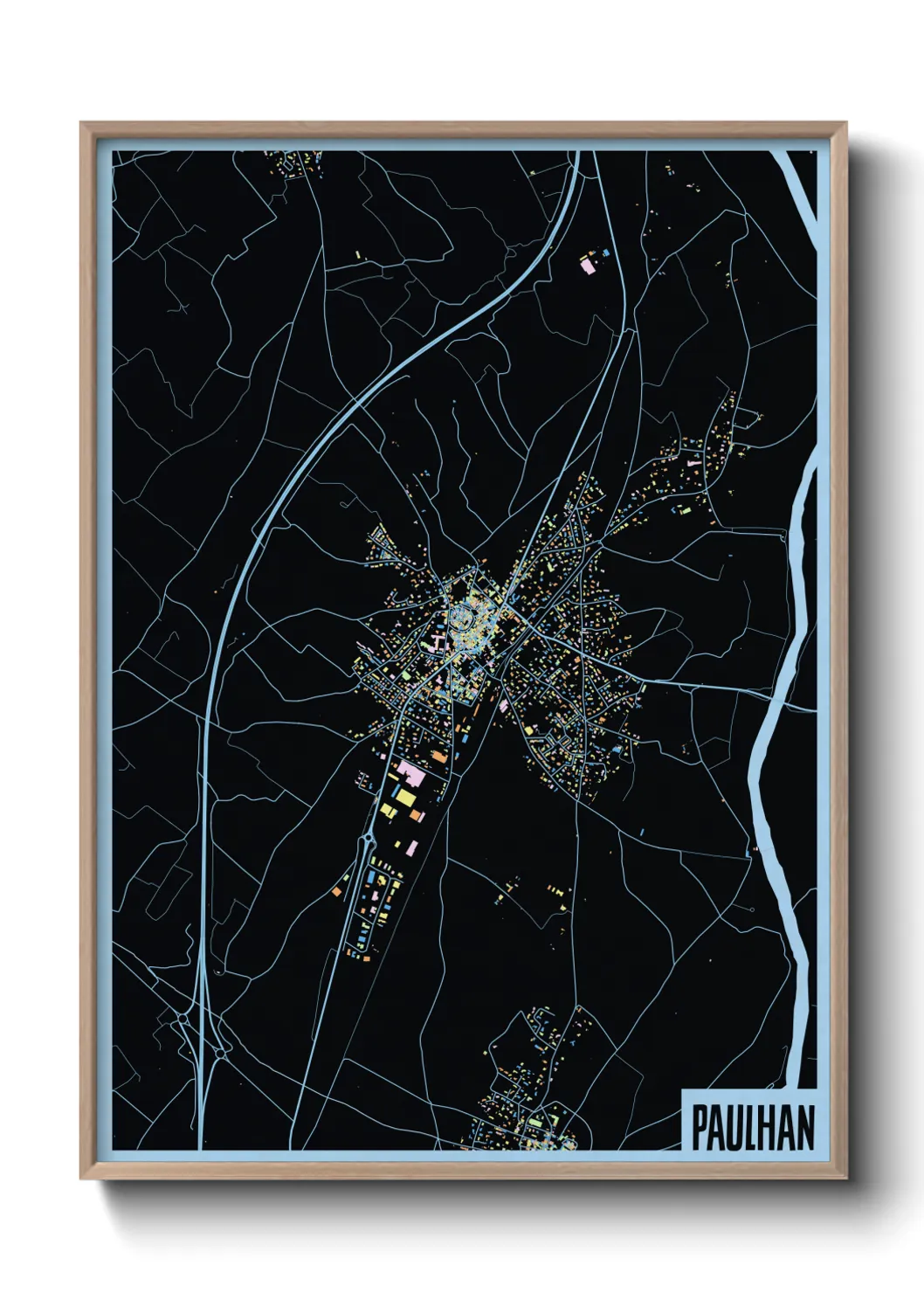 Une affiche de carte sur Paulhan