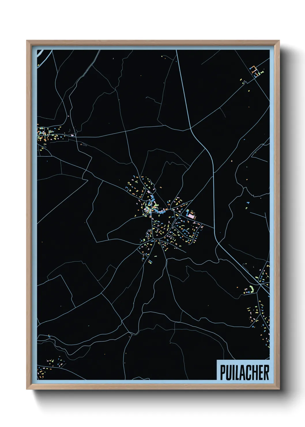 Une affiche de carte sur Puilacher