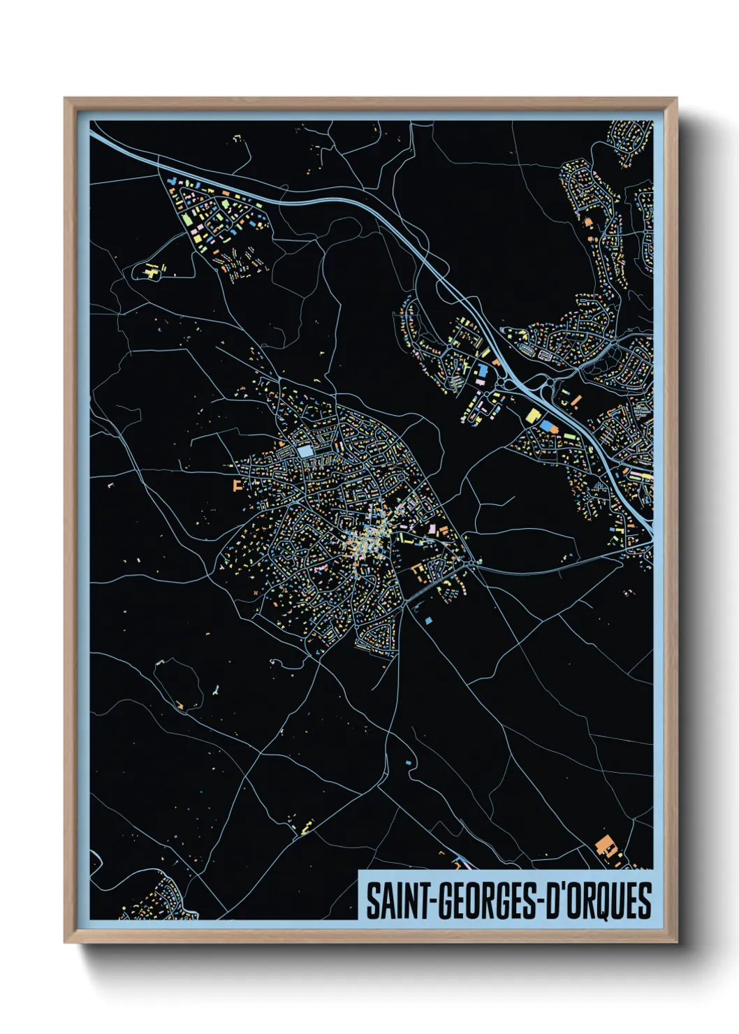 Un poster carteSaint-Georges-d'Orques