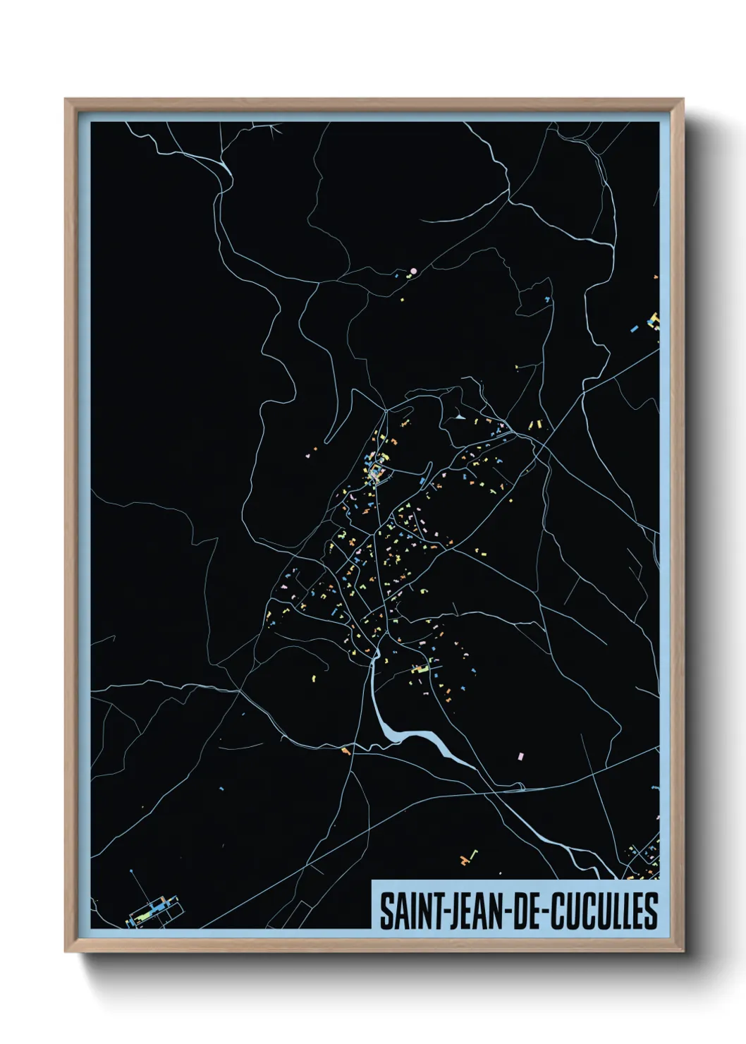 Une affiche de carte sur Saint-Jean-de-Cuculles