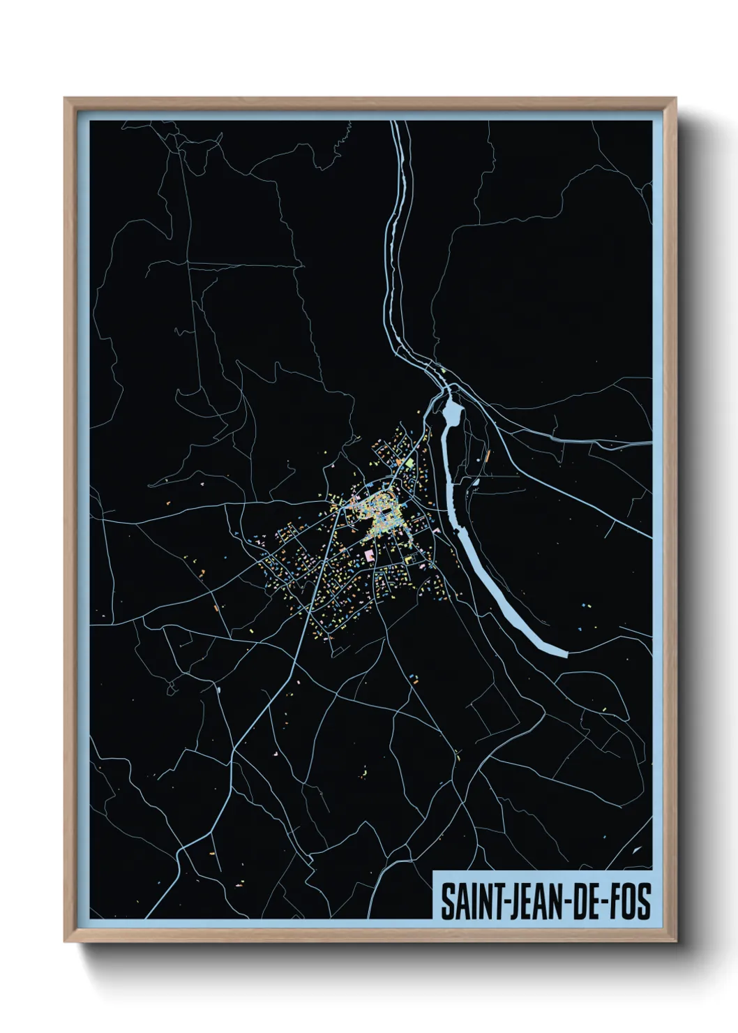 Une affiche de carte sur Saint-Jean-de-Fos