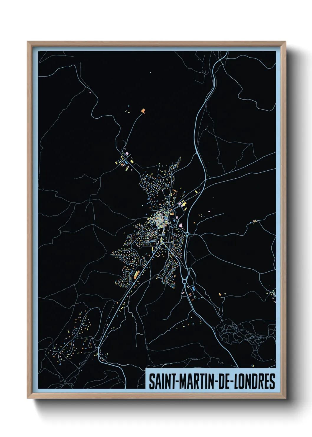 Une affiche de carte sur Saint-Martin-de-Londres