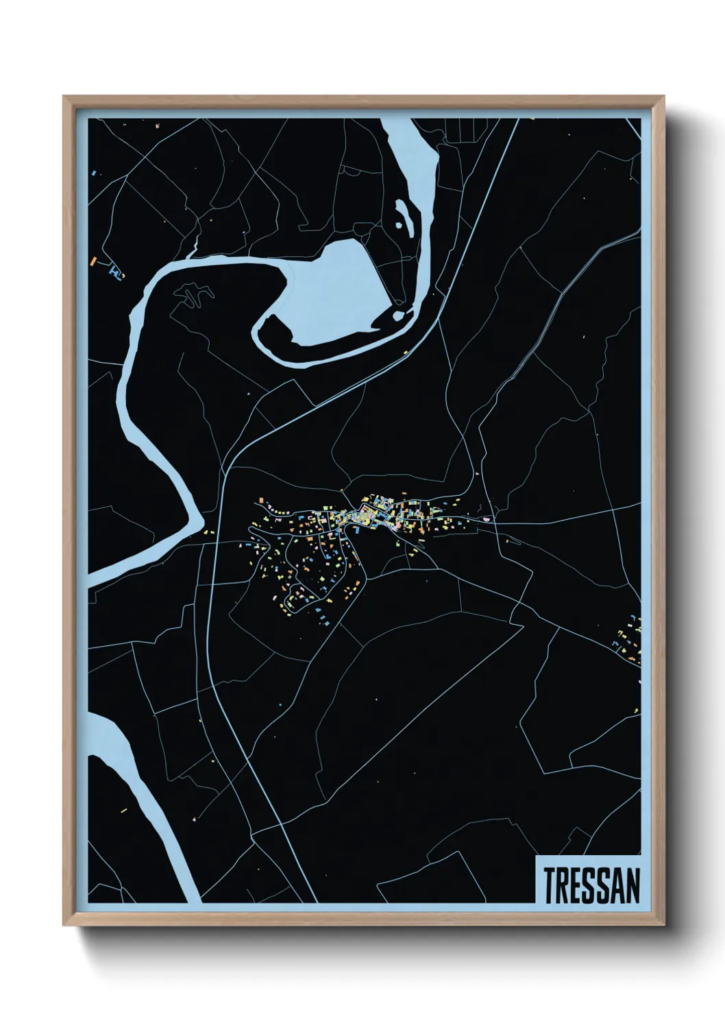 Une affiche de carte sur Tressan