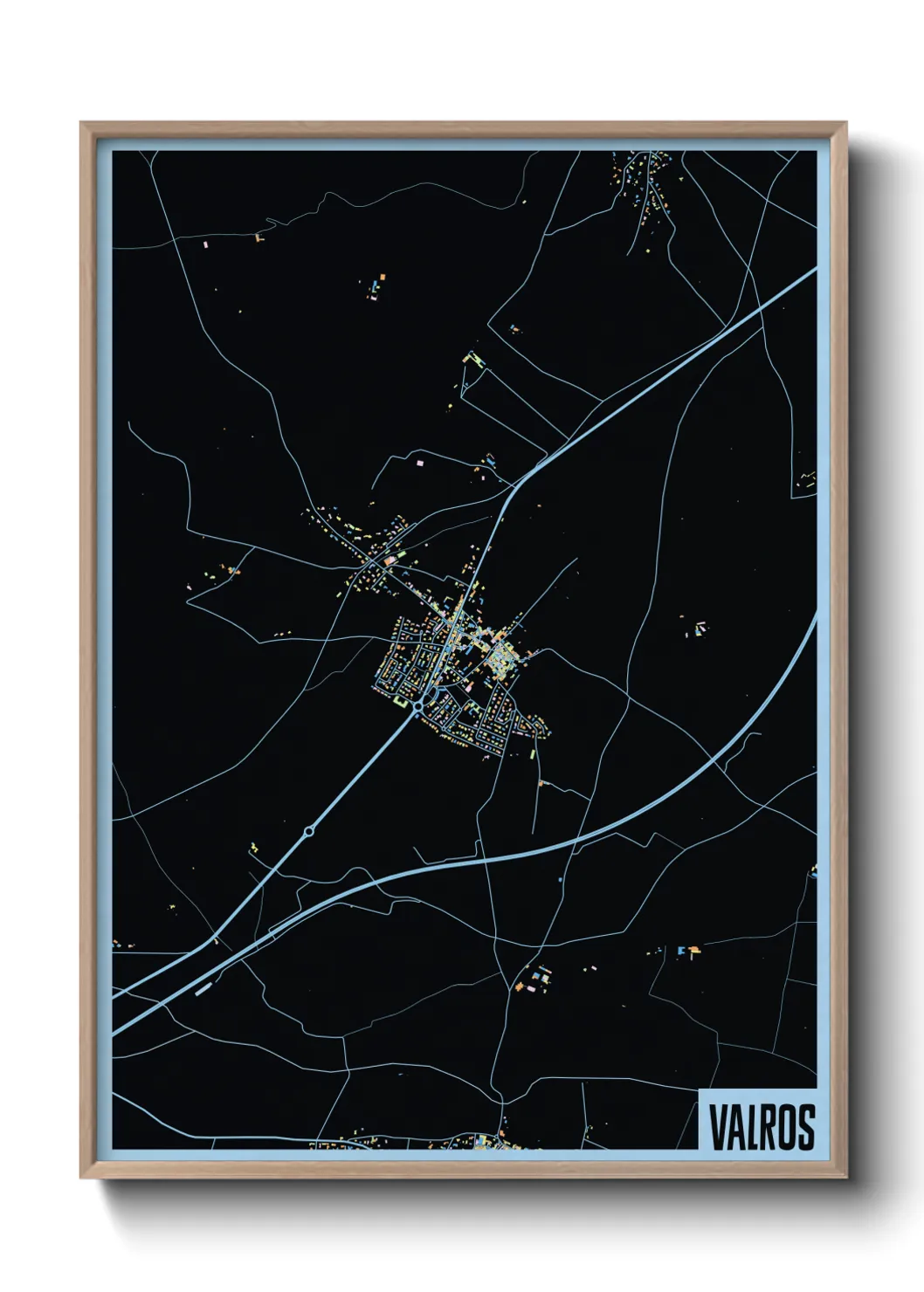 Une affiche de carte sur Valros