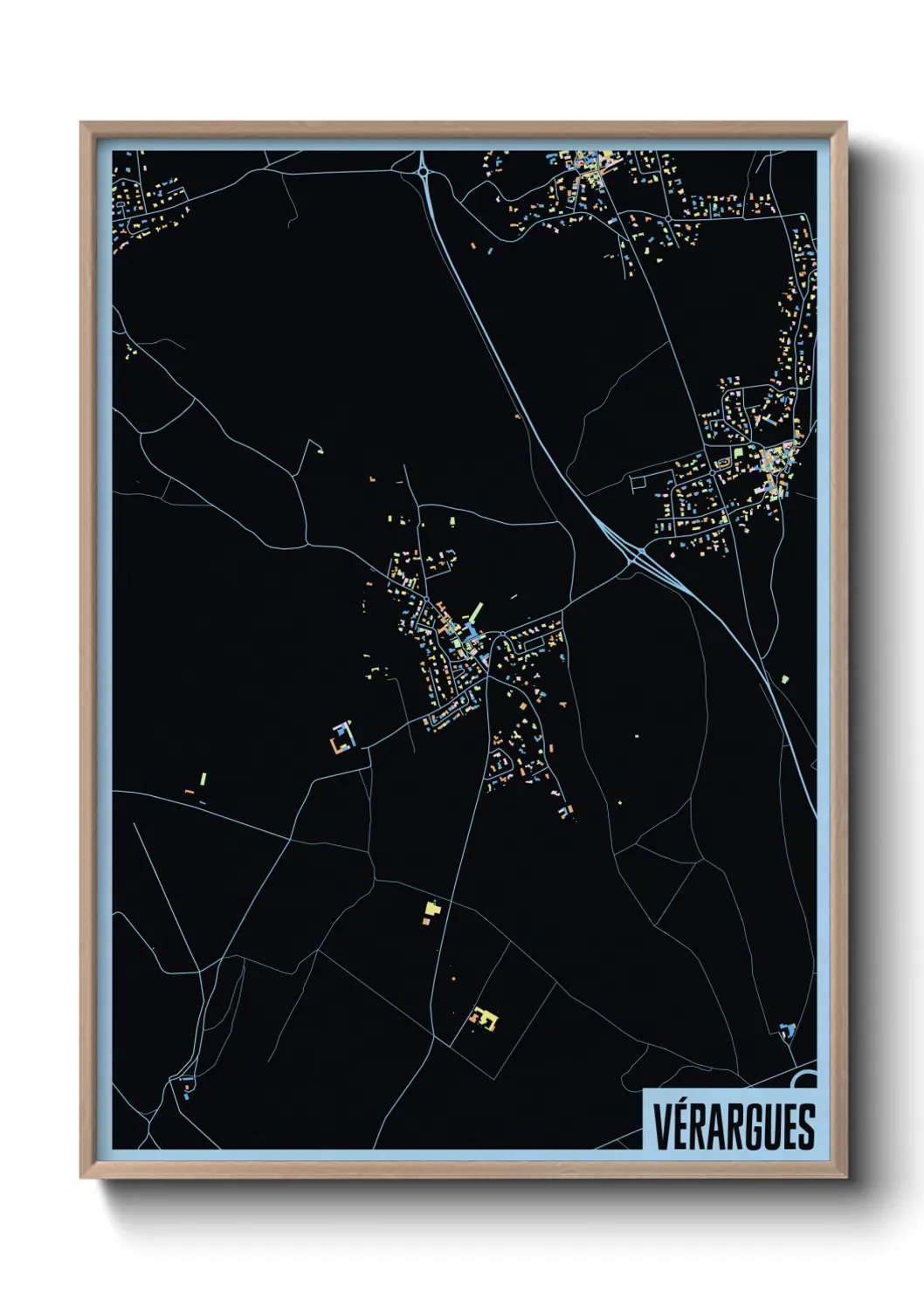 Une affiche de carte sur Vérargues