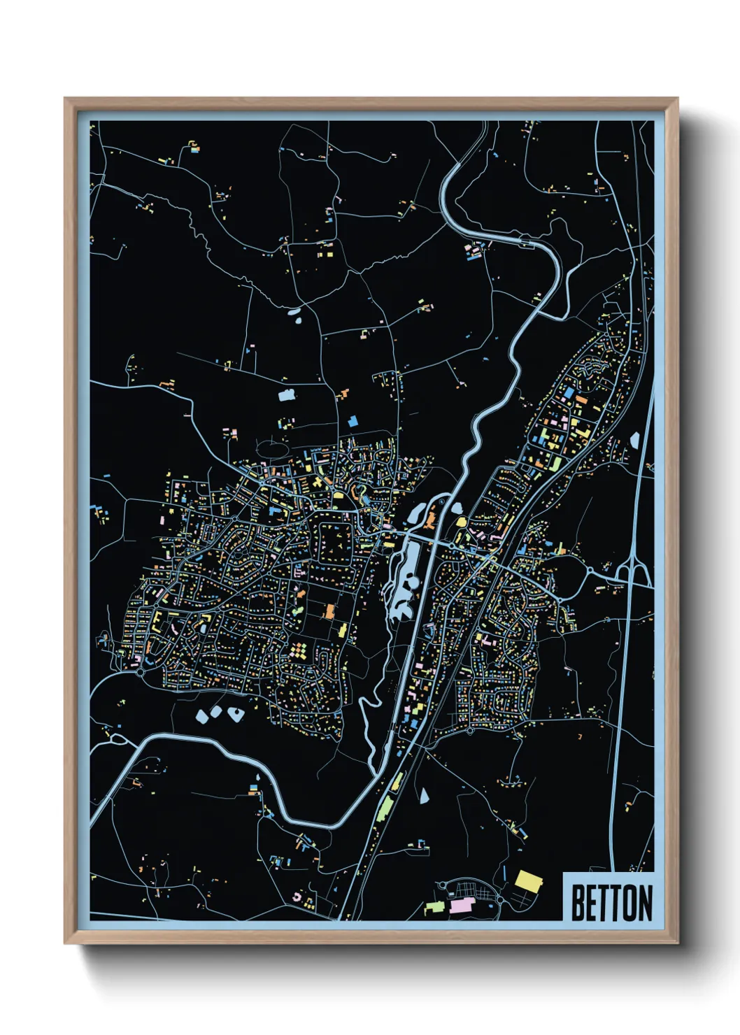 Une affiche de carte sur Betton