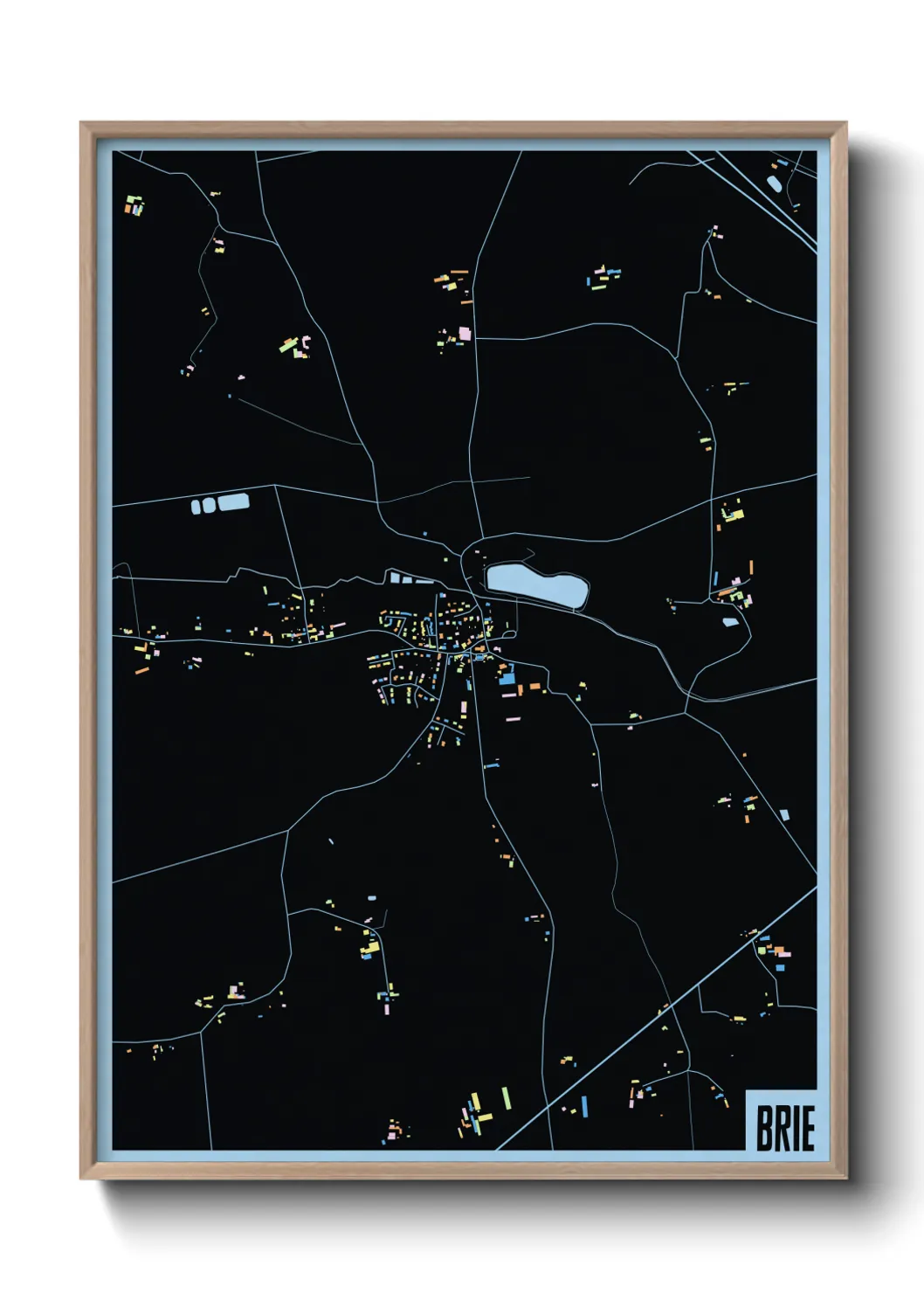 Une affiche de carte sur Brie